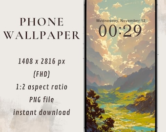 Golden Valley Wallpaper – Picturesque Landscape with Dramatic Skies