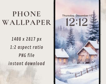 雪に覆われた小屋の壁紙 | 冬の居心地の良い壁紙