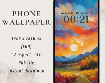 Sunrise in the Valley Wallpaper – Colorful Artistic Landscape