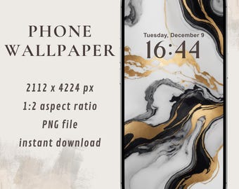 黒と金の大理石の壁紙 | 携帯電話用のエレガントな壁紙