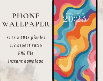 Colorful Abstract Phone Wallpaper | Vibrant Modern Art Design