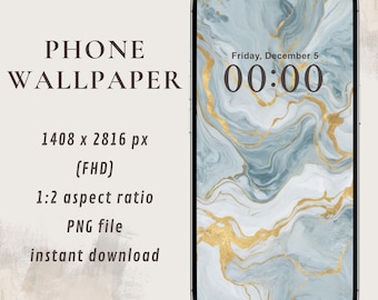 エレガントな大理石の壁紙 | ゴールドのディテールが施された抽象的な壁紙 | 携帯電話用の美しい背景