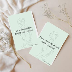 30 Self‑Care Affirmation Cards – Printable Positivity Deck – Daily Mindfulness Quotes – Instant Download