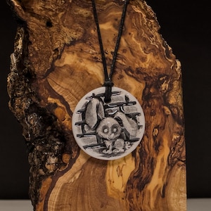 Handmade Ceramic Necklace – Rabbit Pendant – Whimsical Forest Jewelry – Animal Totem Amulet