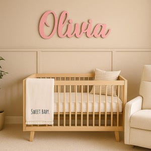 Über Krippe Namensschild für Mädchen personalisiertes Namensschild für Kinderzimmer, hölzernes Namensschild, Kinderzimmer-Namensschild, Jungen-Mädchen-Raumdekor, Baby-Dusche-Geschenk