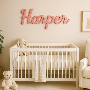 Above Crib Name Sign, Personalized Name Sign For Nursery, Wooden Name Sign, Nursery Name Sign, Baby Shower Gift, 3D Baby Name Sign