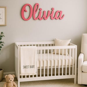 Personalized Name Sign Above The Crib Plaque, Nursery Name Sign, 3D Baby Name Sign, Nursery Wall Art, Baby Shower, Name Sign For Nursery