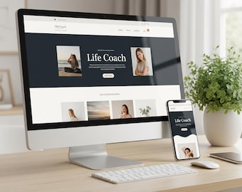 Modern Coaching Website Template - Personal Brand HTML CSS Site - Life Coach Portfolio Template