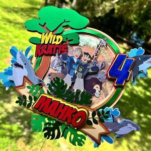 Wild Kratts Cake Topper | Custom Animal Adventure Topper | Wild Kratts Birthday Party Decor | 4th Birthday | Safari Jungle Theme