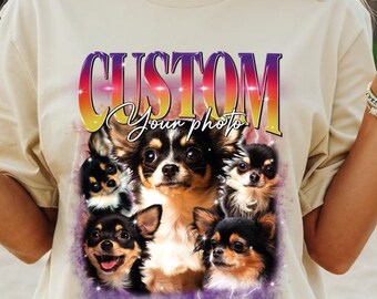 Custom Dog Photo Shirt, Custom Bootleg Shirt, Custom Pet Shirt,  Custom Photo Shirt, Name Custom Dog Shirt, Personalized Shirt