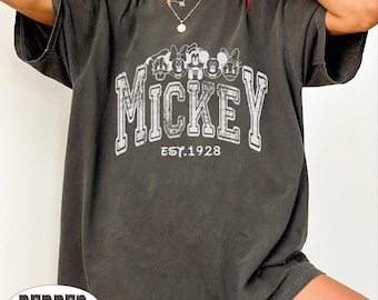Vintage Style Disney Cartoon Shirt, Retro Mickey Cartoon Character Tee, Classic Cartoon Shirt, Nostalgia Graphic Tee, Walt Disney Trip
