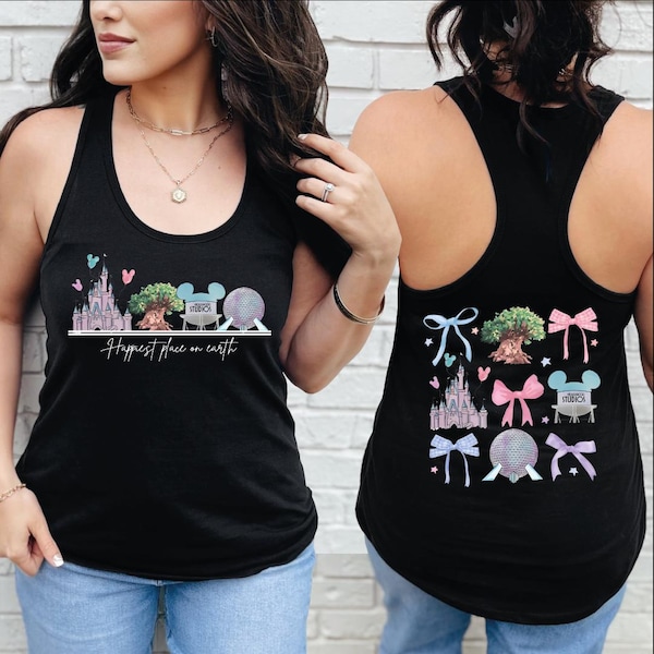 Disney Parks Icons Tank Top, Disneyland Trip Crop Top, Walt Disney Trip Racerback, Magic Kingdom Castle V Neck, Disney Vacation Tank Top, BP