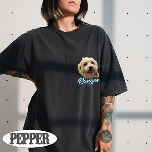 Personalized Pet Name Shirt, Custom Dog Shirt, Comfort Colors Dog Lover Shirt, Custom Pet Portrait Shirt, Gift for Dog Owners