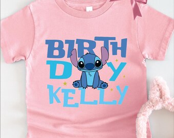 Custom Stitch Birthday Tee, Lilo And Stitch Birthday Shirt