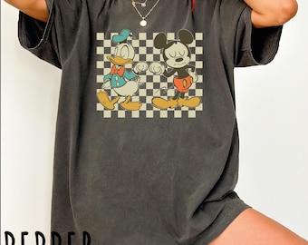 Checkered Mickey And Donald Shirt, Mickey And Friends T-Shirt, Disneyworld Tee, Disney Family Shirt, Wonderful Mickey And Disney Tee