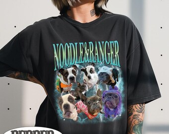 Custom Dog Photo Shirt, Custom Bootleg Shirt, Custom Pet Shirt, Custom Photo Shirt, Name Custom Dog Shirt, Comfort Colors Pet Shirt