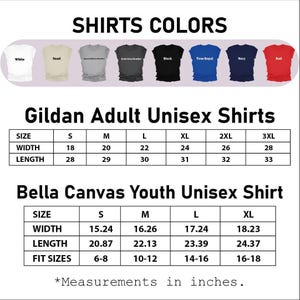 the sizes of shirts for men and women