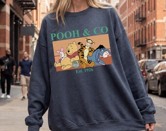Winnie The Pooh Sweatshirt, Retro Disney Friends Hoodie