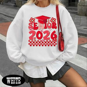 Senior 2026 Sweatshirt, Retro Graduation Cap Sweater, Class of 2026 Hoodie, Cute Graduation Sweatshirt, Cap Girl Shirt