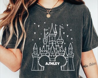 Custom Disney Castle Shirt, Custom Name Disney Tee