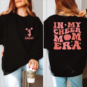 Custom In My Cheer Mom Era Sweatshirt, Custom Cheer Mama Era Sweatshirt, Cheer Mom Sweater, Cheerleading Hoodie, Cheer Squad Sweater,BP