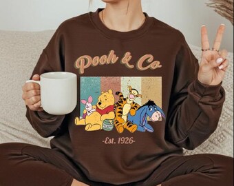 Vintage Pooh And Friends Sweatshirt, Winnie The Pooh Hoodie