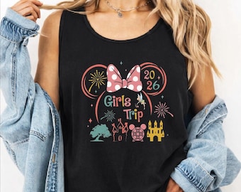 Girls Trip 2026 Disney Tank Top, Bow Castle Girls Trip Racerback, Disney Girls Trip Crop Top, Matching Friends Trip Tank, Disneyland Trip