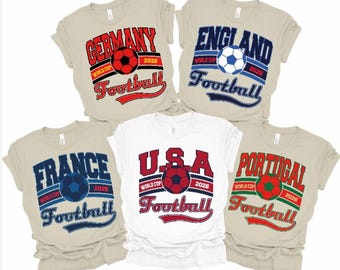 Custom Country Football Shirt, Personalized Cup 2026 Tee, country Soccer T Shirt, Football Fan Shirt, Game Day Tee, Soccer Lover Gift