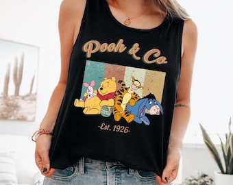 Vintage Pooh And Friends Tank Top, Winnie The Pooh Crop Top