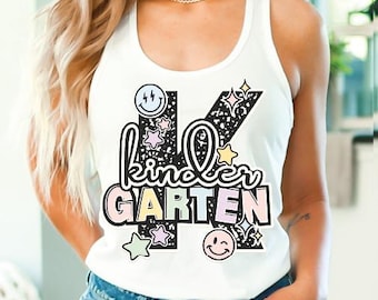 Kindergarten Teacher Racerback, Classroom Teacher Tank Top