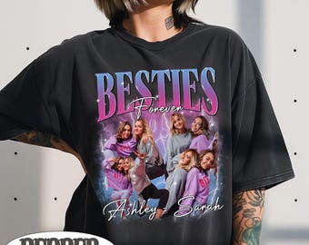 Custom 90s Vintage Besties BFFs Bootleg Shirt, Custom Bootleg Shirt, Best Friend Birthday Bachelorette, Best Friend Gift Ideas BFF Besties