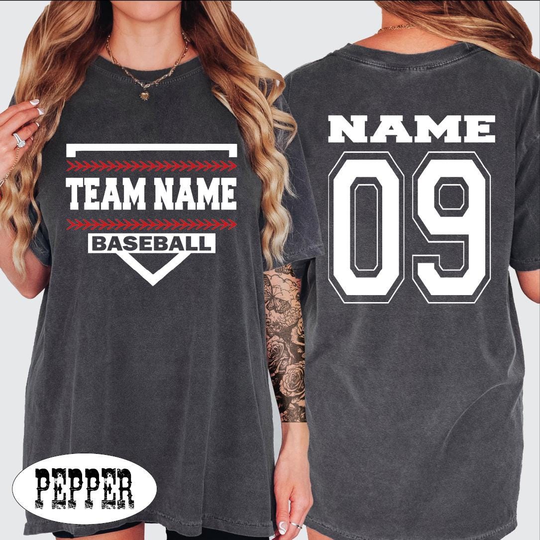 Custom Baseball Team Name Shirt, Personalized Softball Name Number Tshirt, Ball Season Shirt, Baseball Player Tee, Baseball Mom Shirt, BP