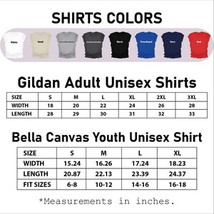the sizes of shirts for men and women
