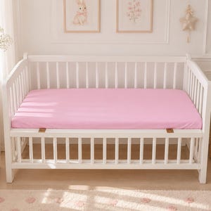 Fitted Baby Duvet Cover Sheet with Elastic – Soft Nursery Bedding, Crib Bedding Cover for Baby Bed, Minimalist Baby Bedding
