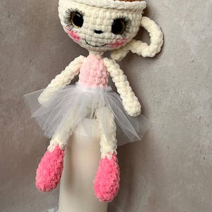 Ballerina Cappuccina Desk Toy | Italian Brainrot Meme Gift | Funny Brainrot Meme Doll | Cappuccino Assassino Crochet | Funny Gift Idea