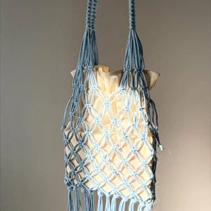 Macrame Tote Bag: Beach Cotton Shopper in Boho Style