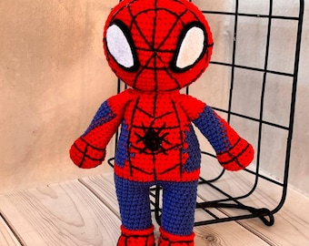 Peluche de héroe araña: juguete de peluche hecho a mano