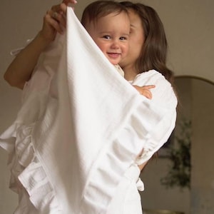 Personalized Christening Blanket | Baptism Shawl | Baby Baptism Blanket | Baby Christening Shawl | Baby Shower Item | Hospital Newborn Item