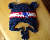 New England Baby Patriots hat for Newborn to 12 months- Tom Brady team colors