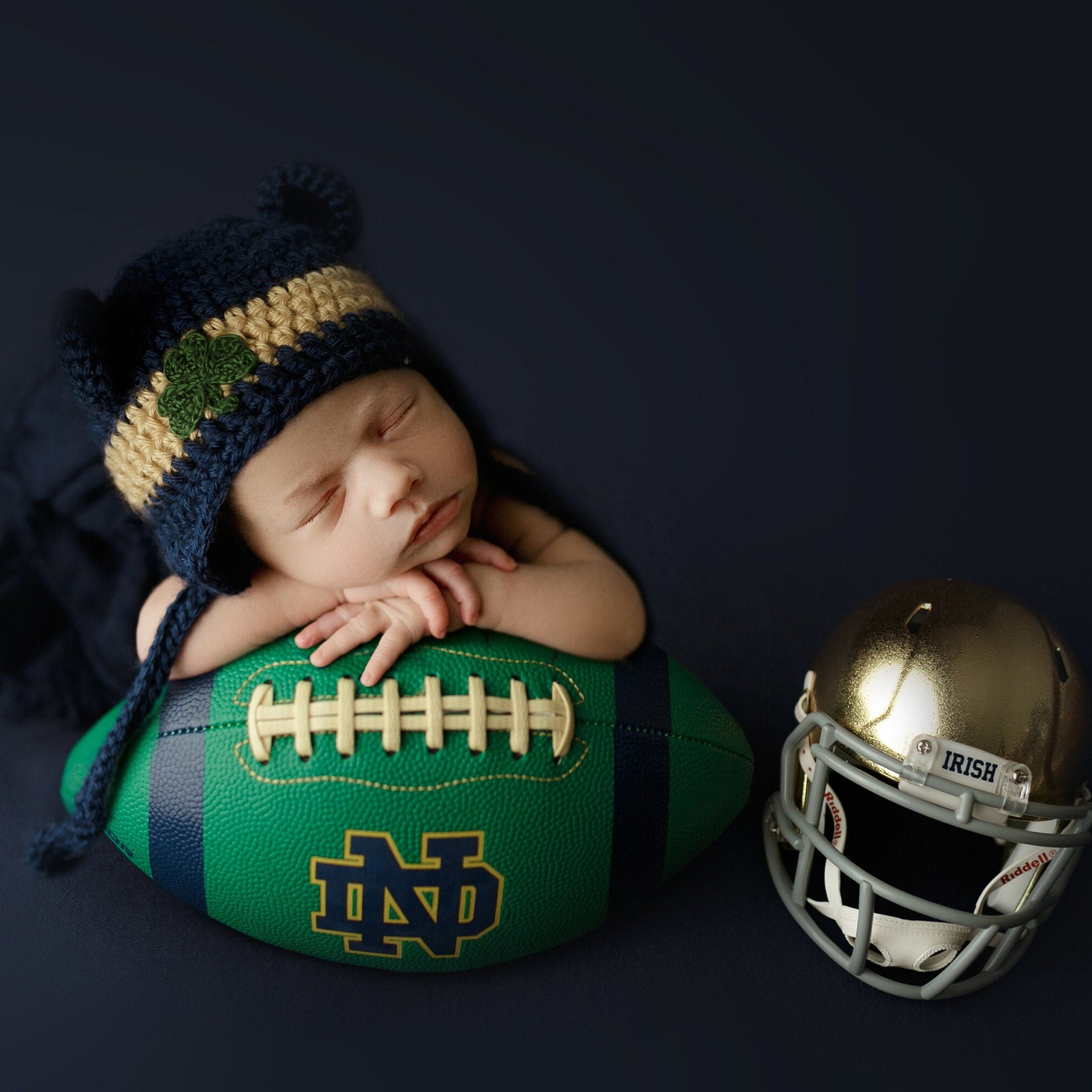 Notre Dame Baby Hat for Newborn to 12 