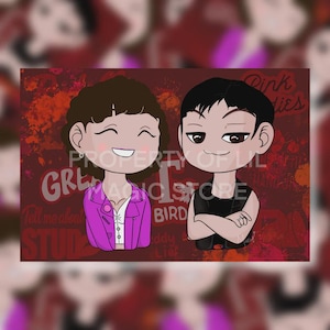 Grease the Musical Art Print || Mini Art Print || Digital Drawing || Grease de Musical Nederland
