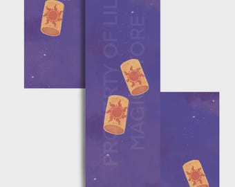 Verwarde geïnspireerde bladwijzer || Bladwijzer lantaarn || Handgemaakte paarse gelamineerde bladwijzer