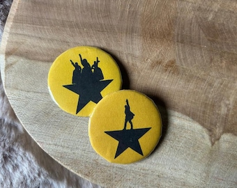 Hamilton, o Musical Buttons || Alexander Hamilton || Eliza Hamilton || Musical Theatre Buttons || Musical do West End || Musical da Broadway