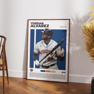 Yordan Alvarez Poster | Houston Astros Wall Art | MLB Baseball Print | Sports Home Decor | Alvarez Artwork | Baseball Gift