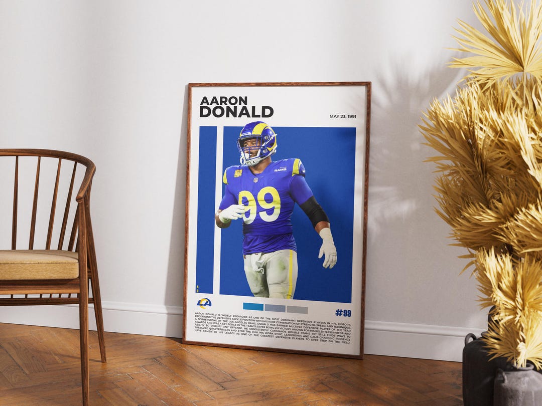 Aaron Donald Poster | Los Angeles Rams Wall Art | Nfl Football Print ...