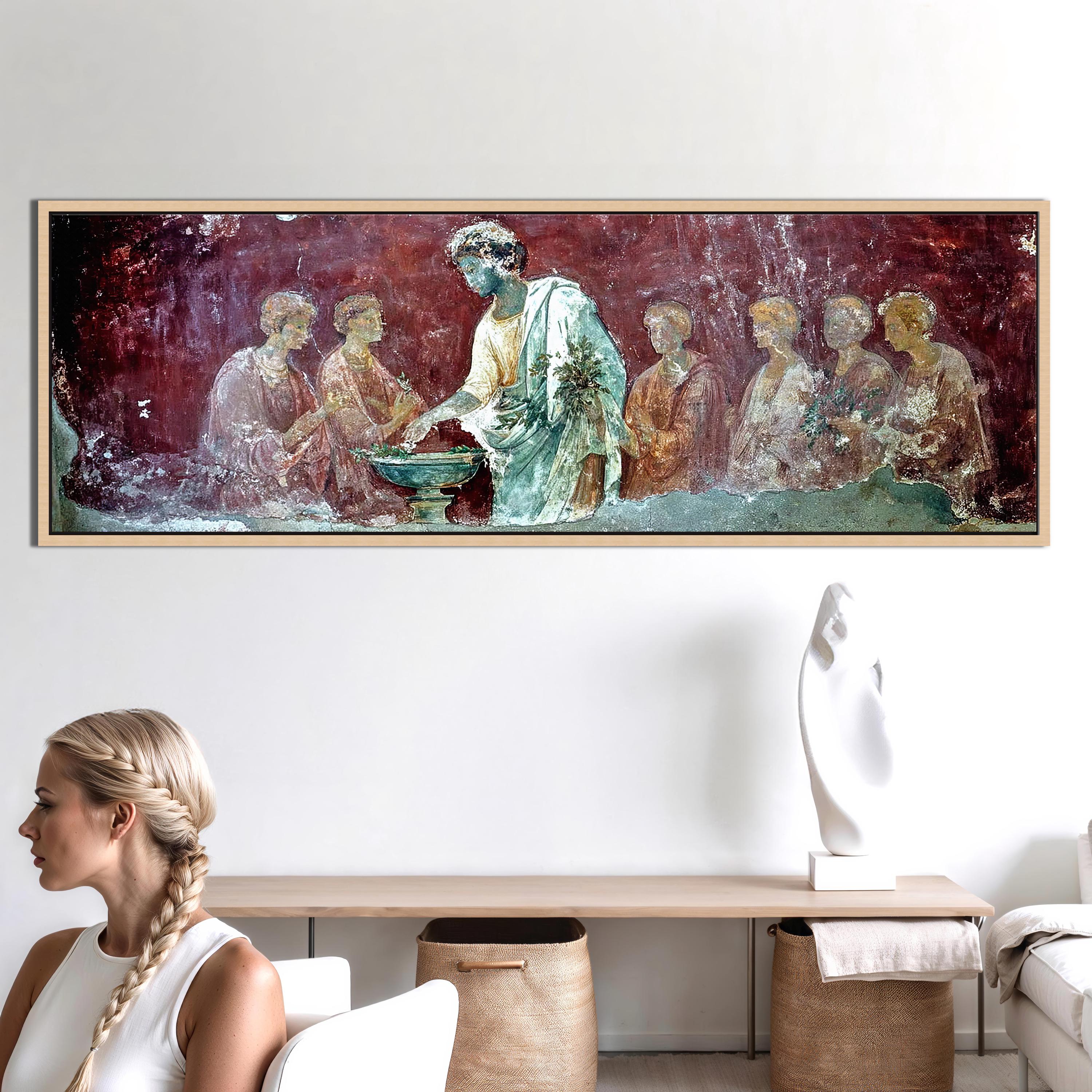 古代ローマのフレスコ画複製 – 時代を超えたクラシックな壁画