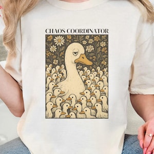 Chaos Coordinator Mama Duck Graphic Tee - Comfort Colors Homeschool Mom Shirt