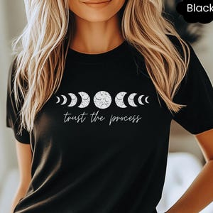 Moon Phase Shirt, Lunar Cycle Astronomy Shirt, Celestial Moon Shirt, Inspirational Boho Moon Shirt, Gift for Astrophile, Gift for Astronomer