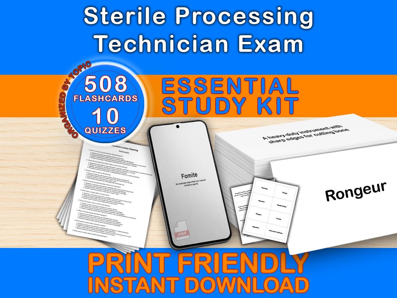 Sterile Processing Technician Exam Prep - 508 Flashcards, Practice Tests, CSPDT Study Guide
