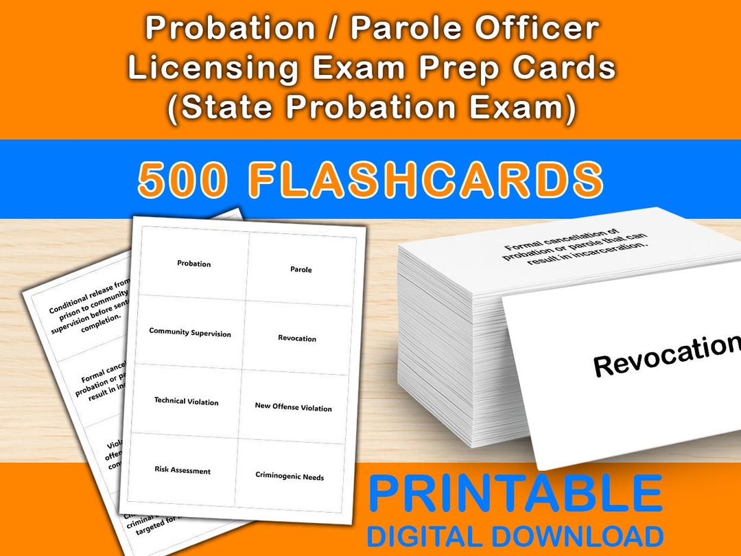 Parolerd Card Probation / Parole Officer Licensing Exam Prep Cards (state Probation ...